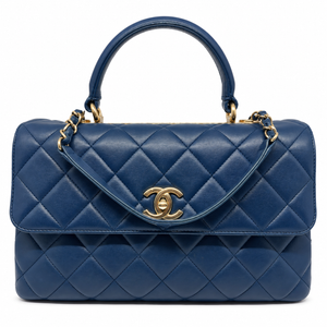 Chanel Trendy CC Top Handle Media, Blu