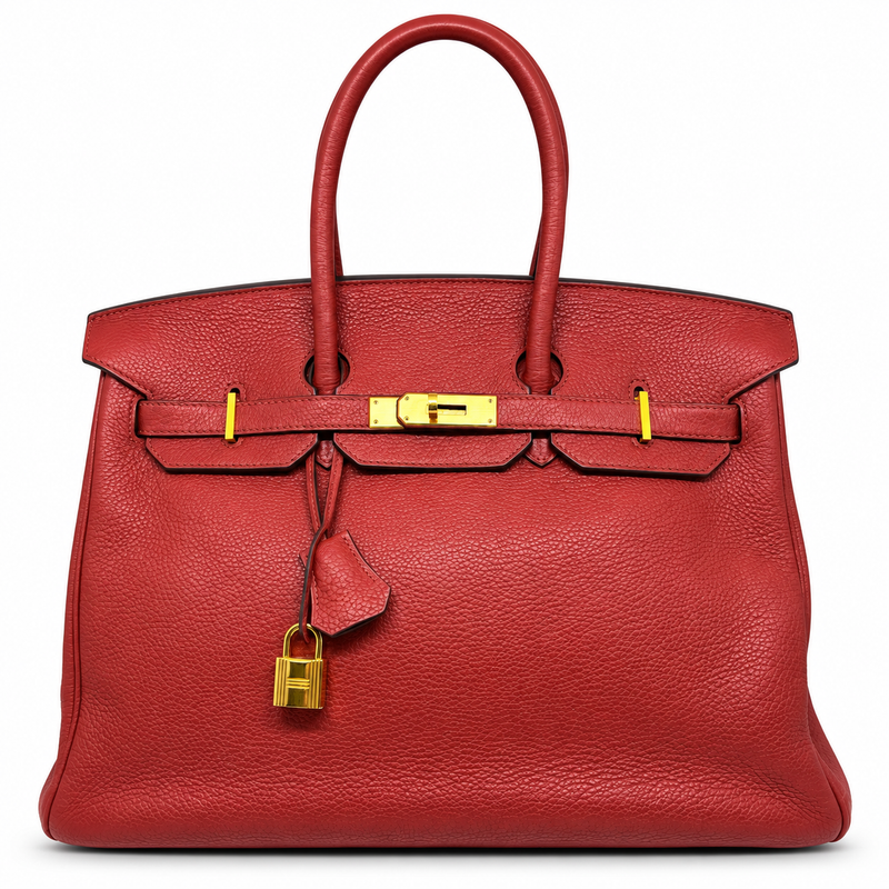 Hermès Birkin 35 Pelle bordeaux, Hardware Oro