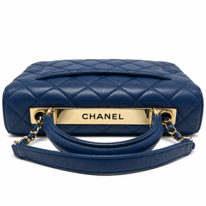 Chanel Trendy CC Top Handle Media, Blu