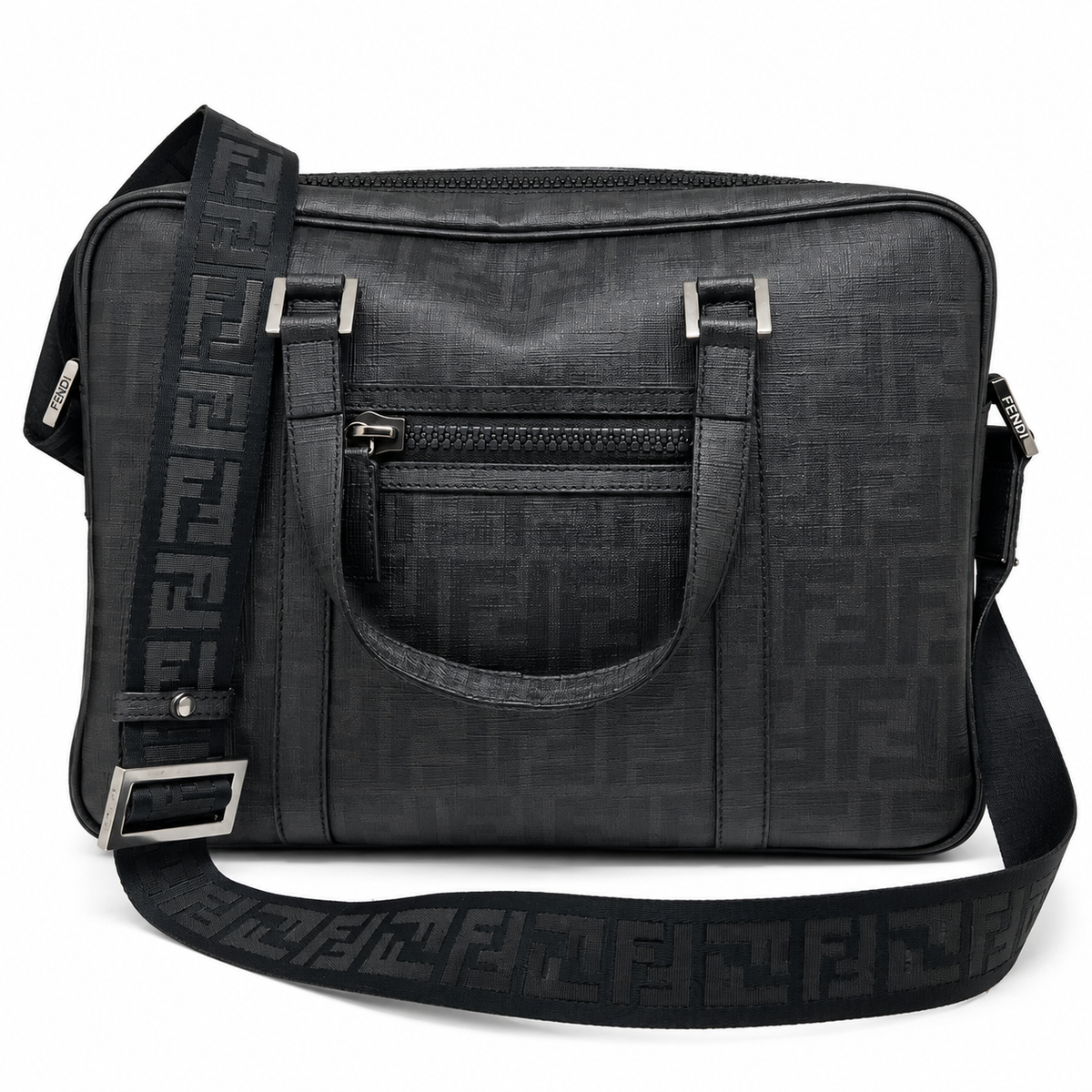 Fendi Cartella Pelle Saffiano Nera