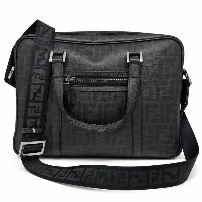 Fendi Cartella Pelle Saffiano Nera