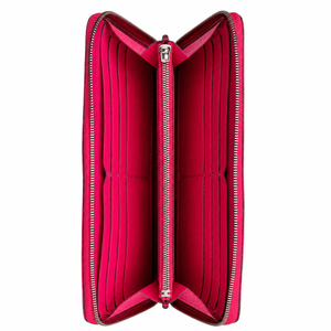 Hermès Silk'In Classique Portafoglio Lungo Rosa Porpora