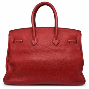 Hermès Birkin 35 Pelle bordeaux, Hardware Oro