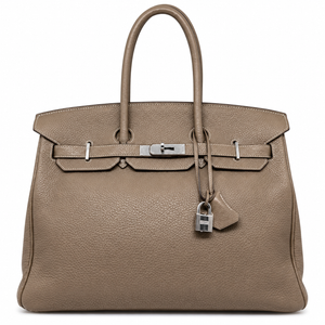 Hermès Birkin 35 Étoupe, Pelle Togo, hardware argento