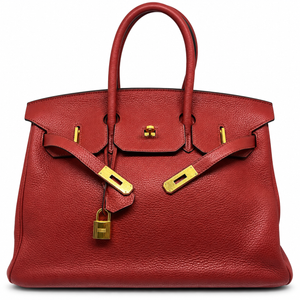 Hermès Birkin 35 Pelle bordeaux, Hardware Oro