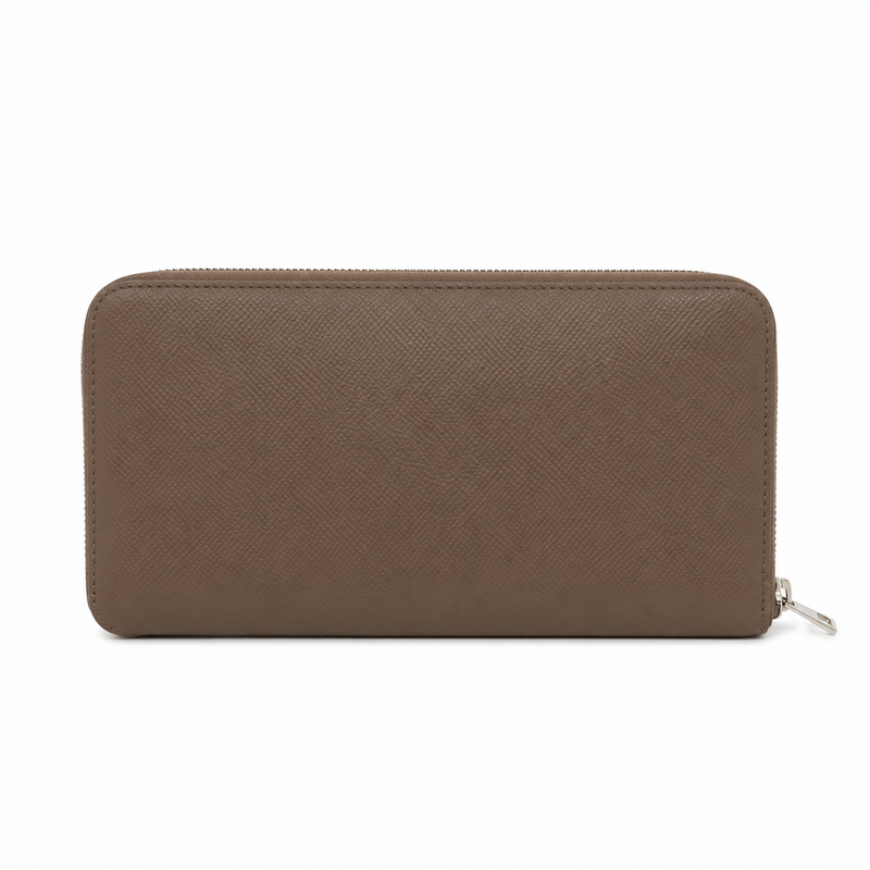 Hermès Silk'In Classique Portafoglio Lungo Pelle Étoupe