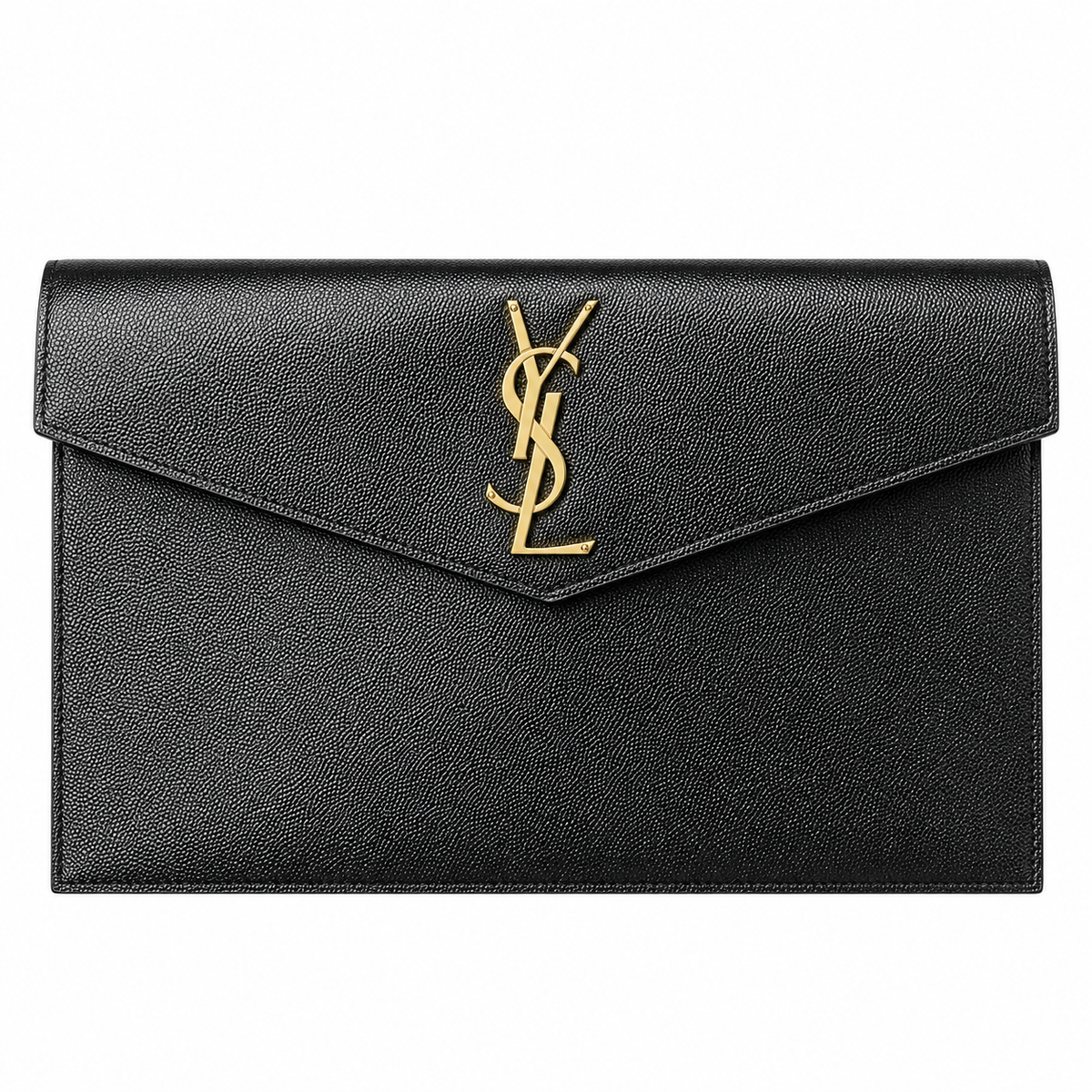 Pochette Uptown in pelle goffrata Grain De Poudre