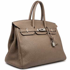 Hermès Birkin 35 Étoupe, Pelle Togo, hardware argento