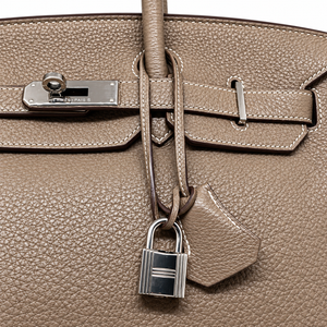 Hermès Birkin 35 Étoupe, Pelle Togo, hardware argento