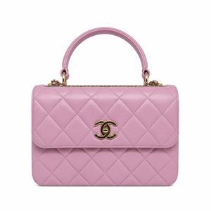 Chanel Trendy CC Top Handle Media in Pelle Trapuntata Rosa