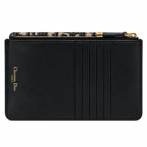 Dior Portafoglio Tela Oblique Multicolor Blu