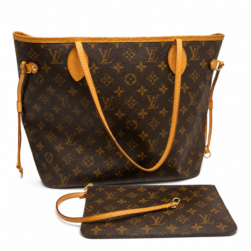 Louis Vuitton Neverfull MM in tela monogram