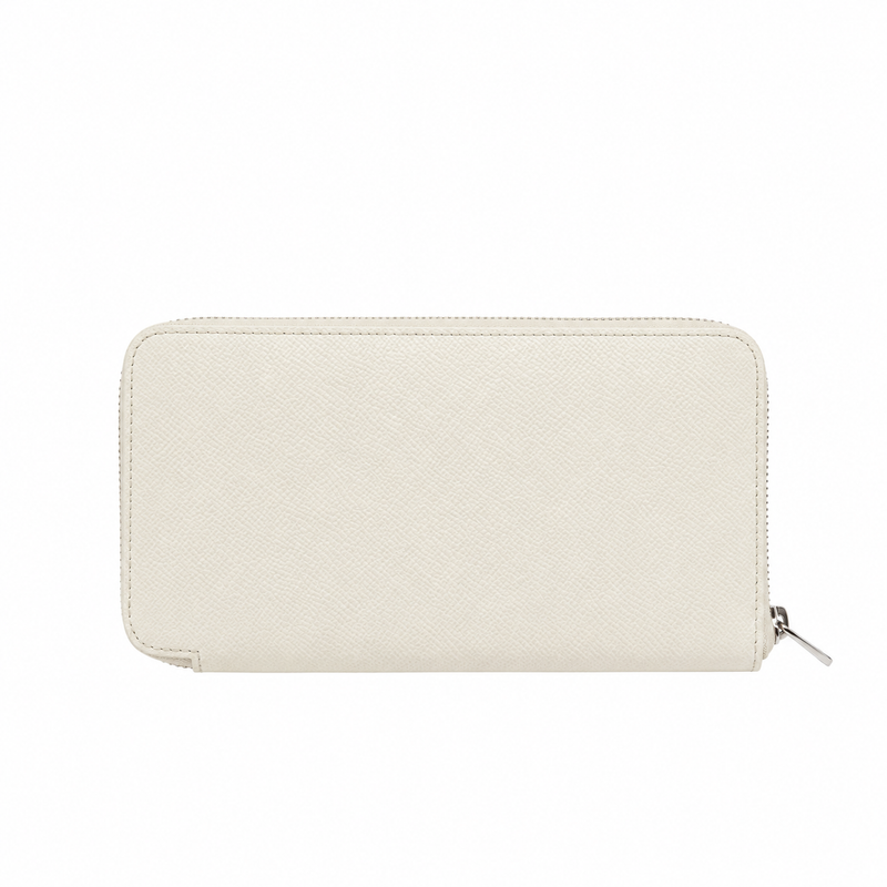Hermès Silk'In Classique Portafoglio Lungo Bianco