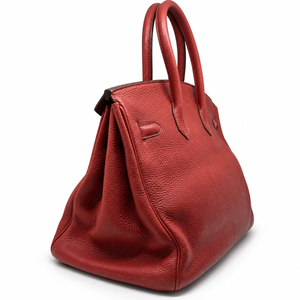 Hermès Birkin 35 Pelle bordeaux, Hardware Oro