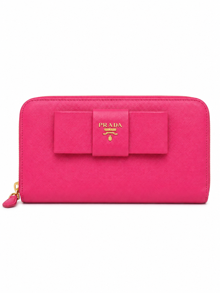 Prada Round Ribbon Portafoglio