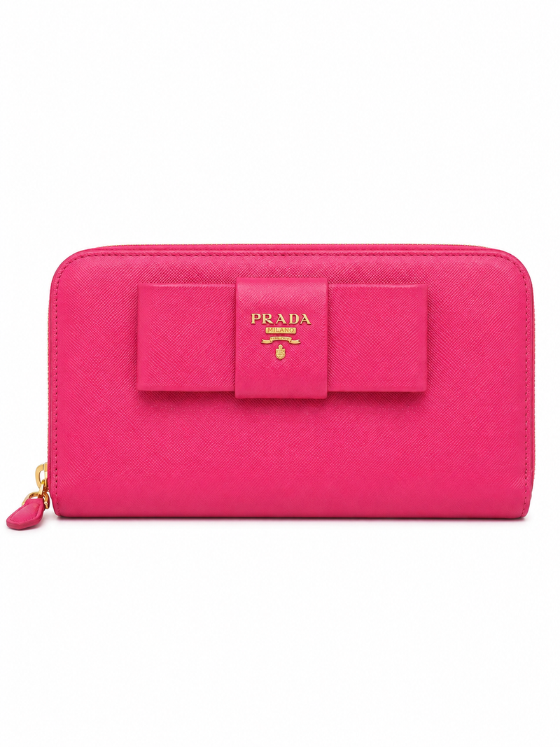 Prada Round Ribbon Portafoglio