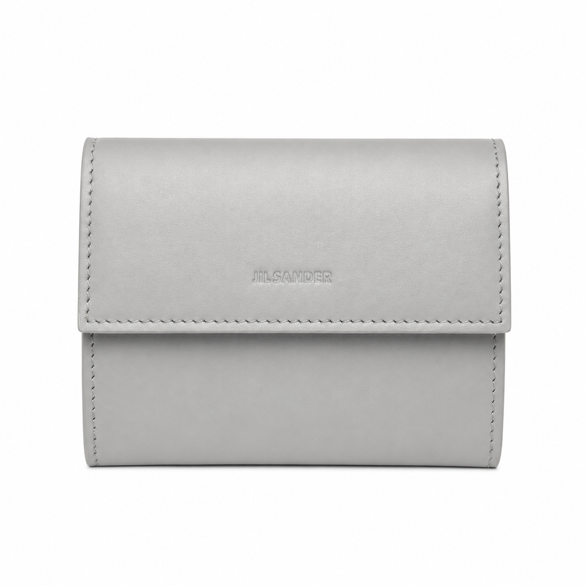 Portacarte Jil Sander in pelle grigia