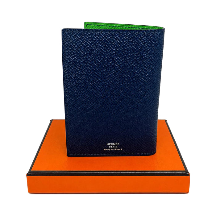 Hermès Porta Passaporto Epsom Blu