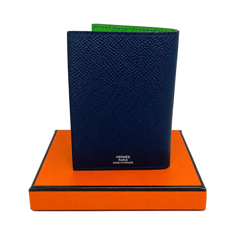 Hermès Porta Passaporto Epsom Blu